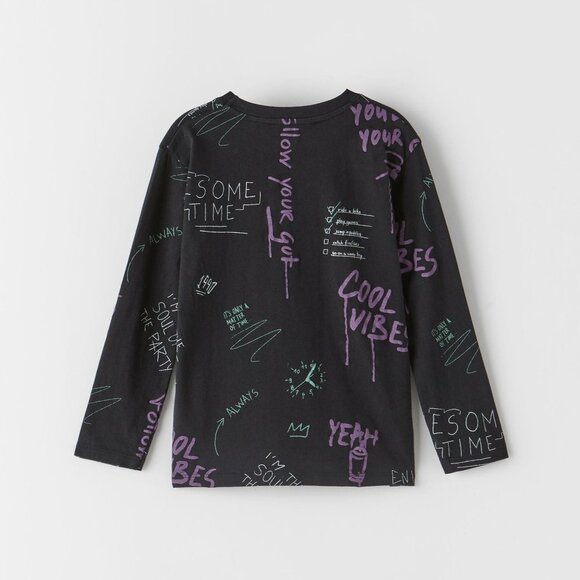 ZARA BOYS GRAFFITI T-SHIRT NWT SIZE 9 - Picture 2 of 3